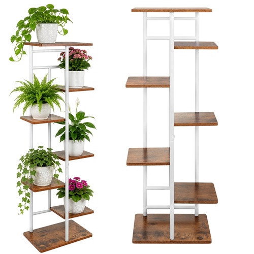 Support à plantes en métal à 7 niveaux, style loft, 120 cm