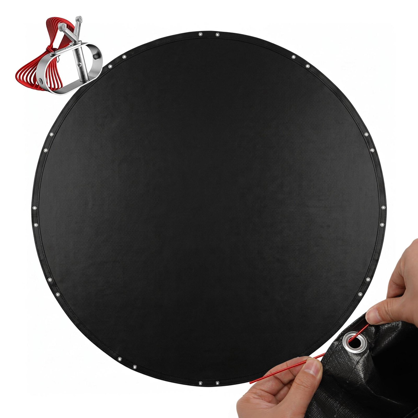 Couverture de piscine ronde, résistante aux UV, diamètre 520 cm