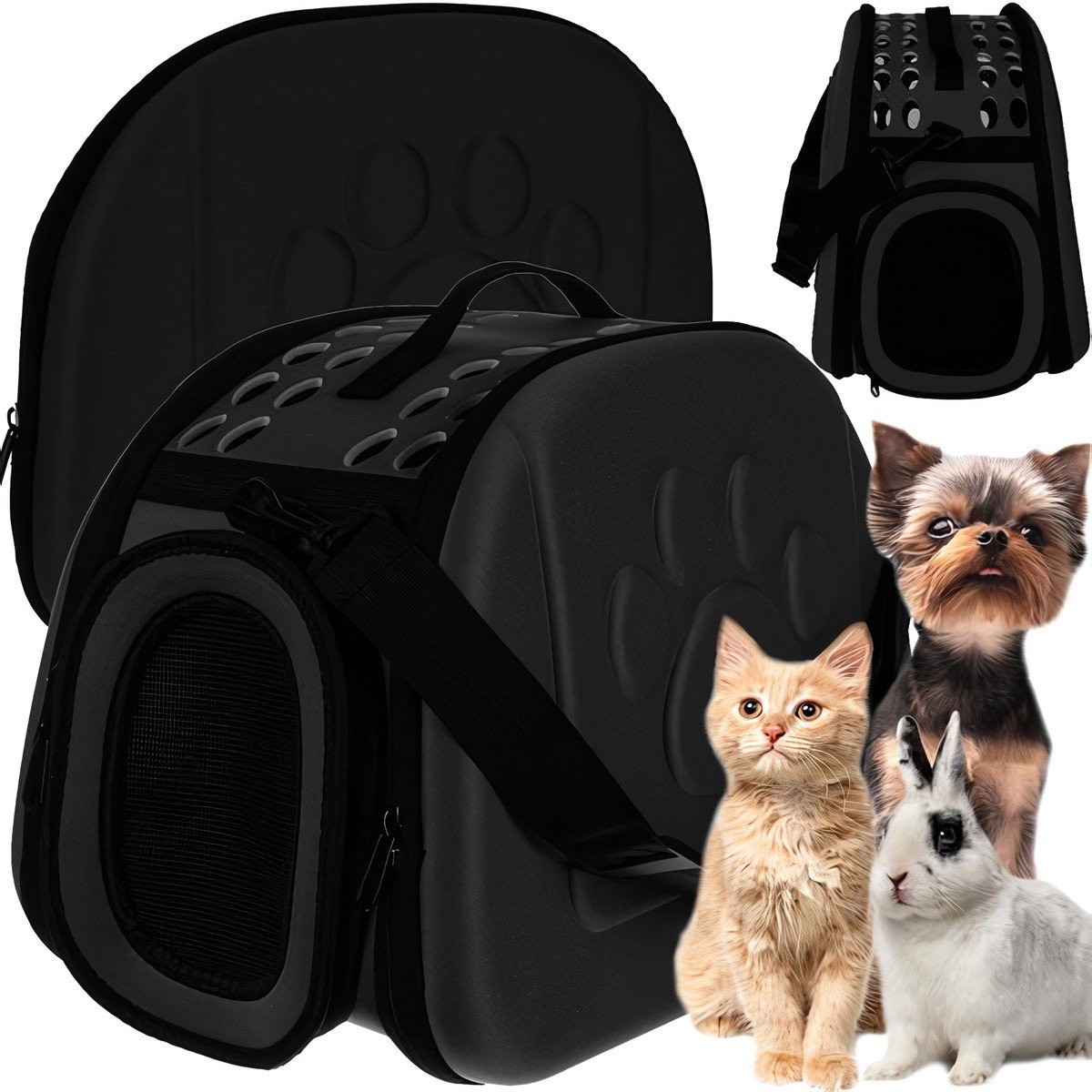 Tragetasche für Hund und Katze - Grau