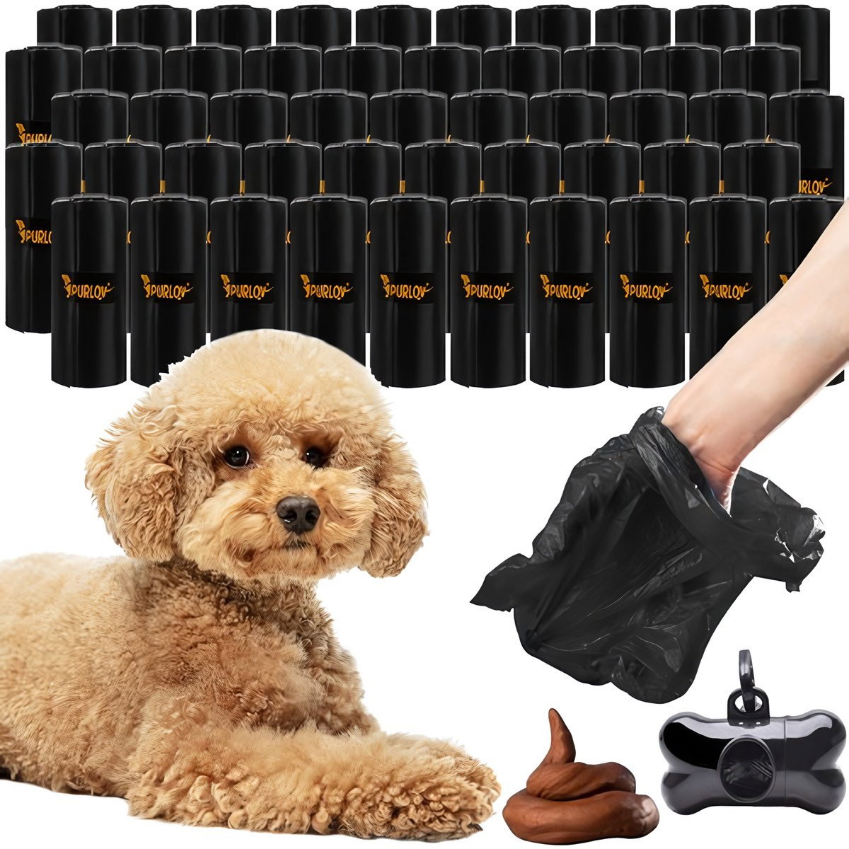 Geruchsneutrale Hundebeutel, 1000 Stück – stark, undurchsichtig
