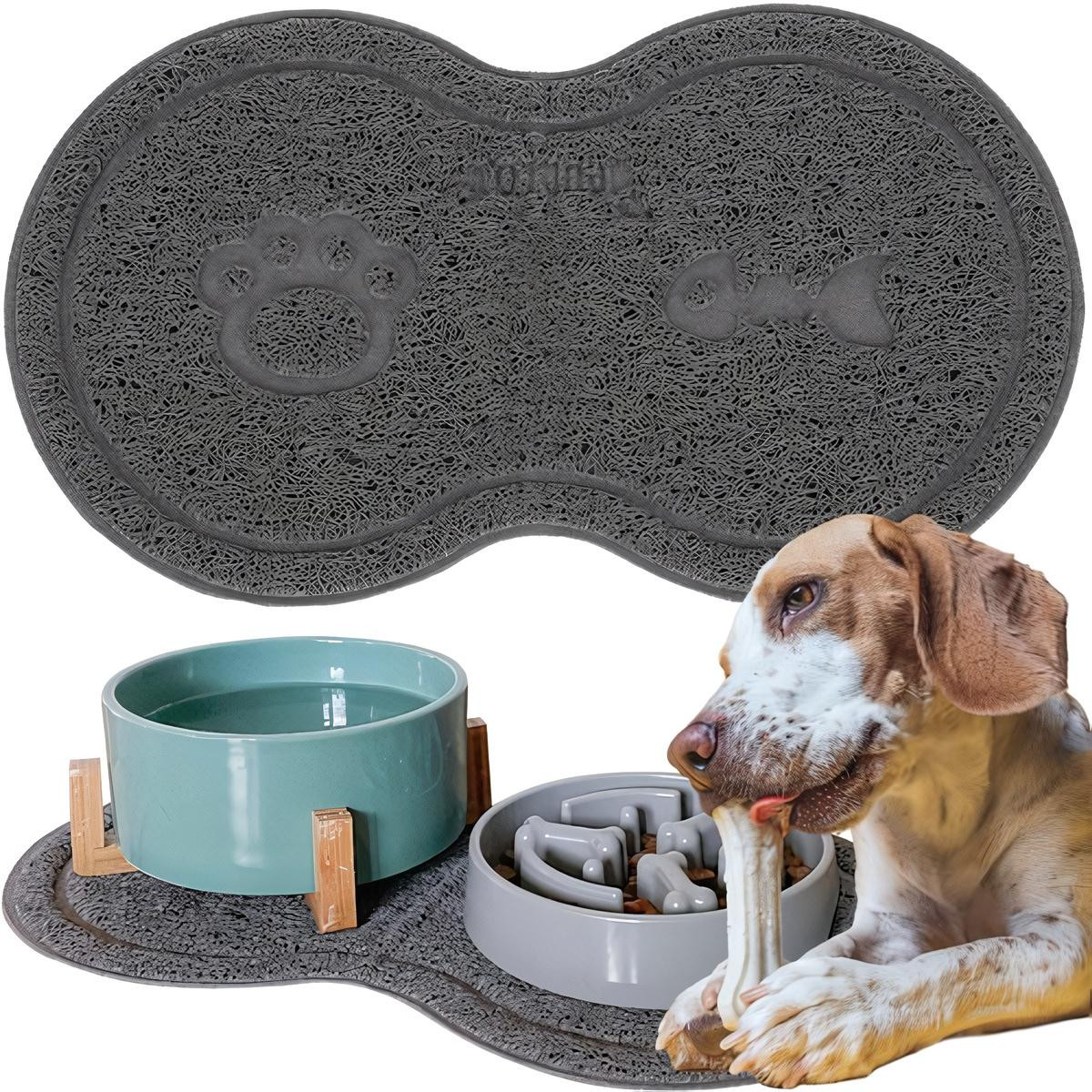 Tapis imperméable pour gamelles pour chat et chien