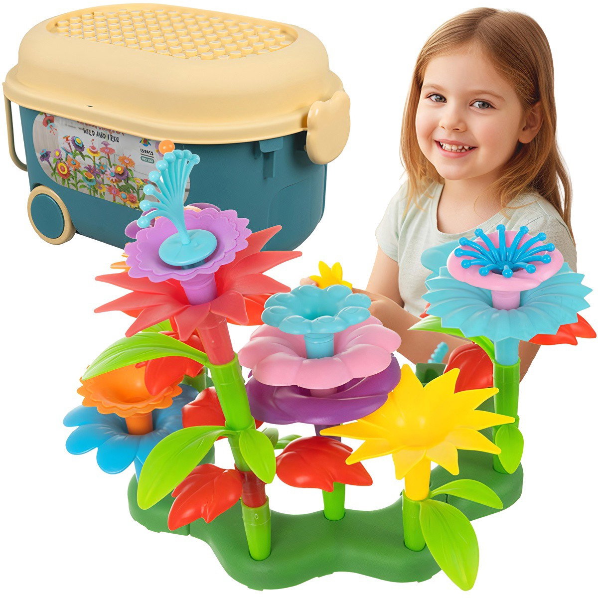 Gartenbaustein-Set, 139 Teile für Kinder