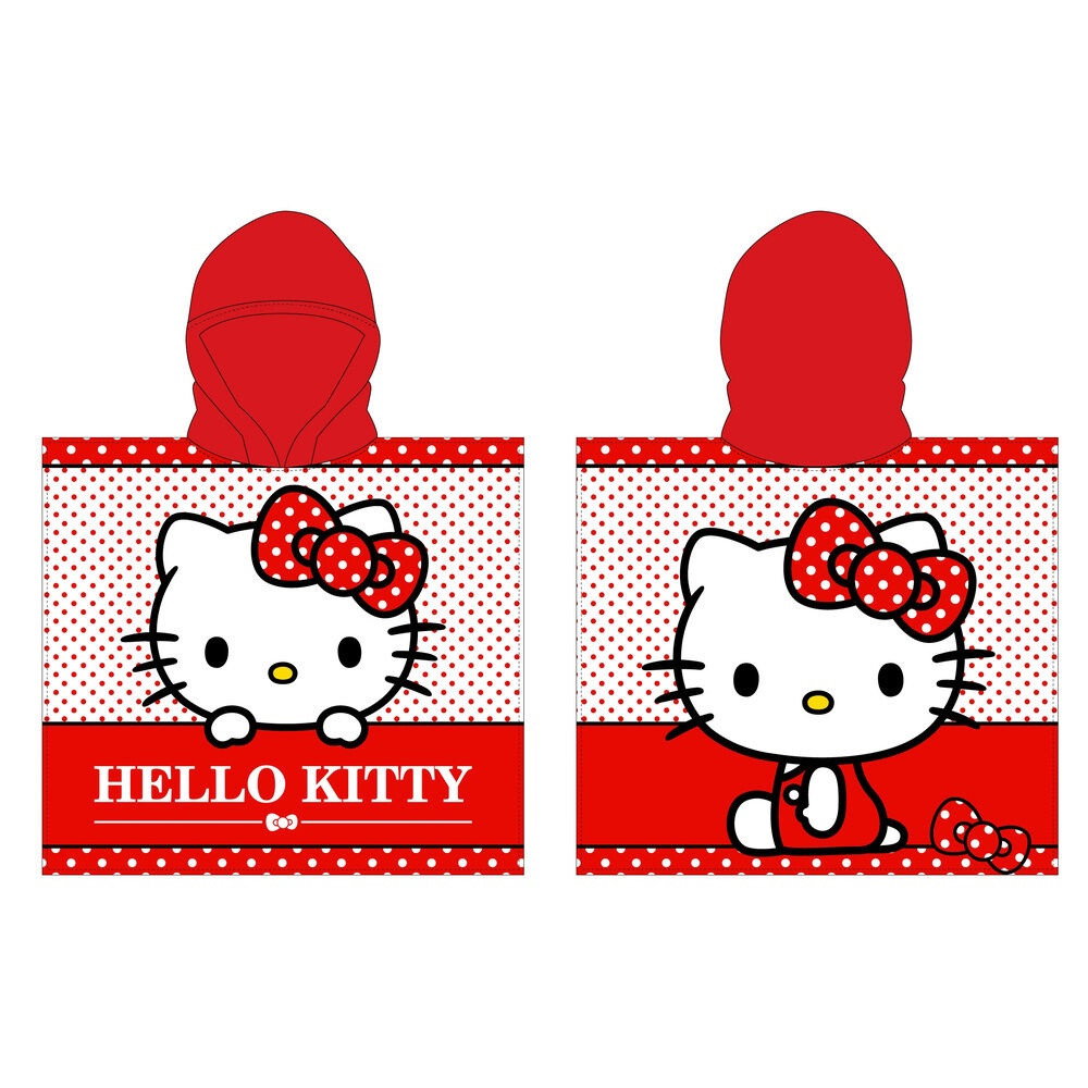 Poncho-serviette en microfibre Hello Kitty
