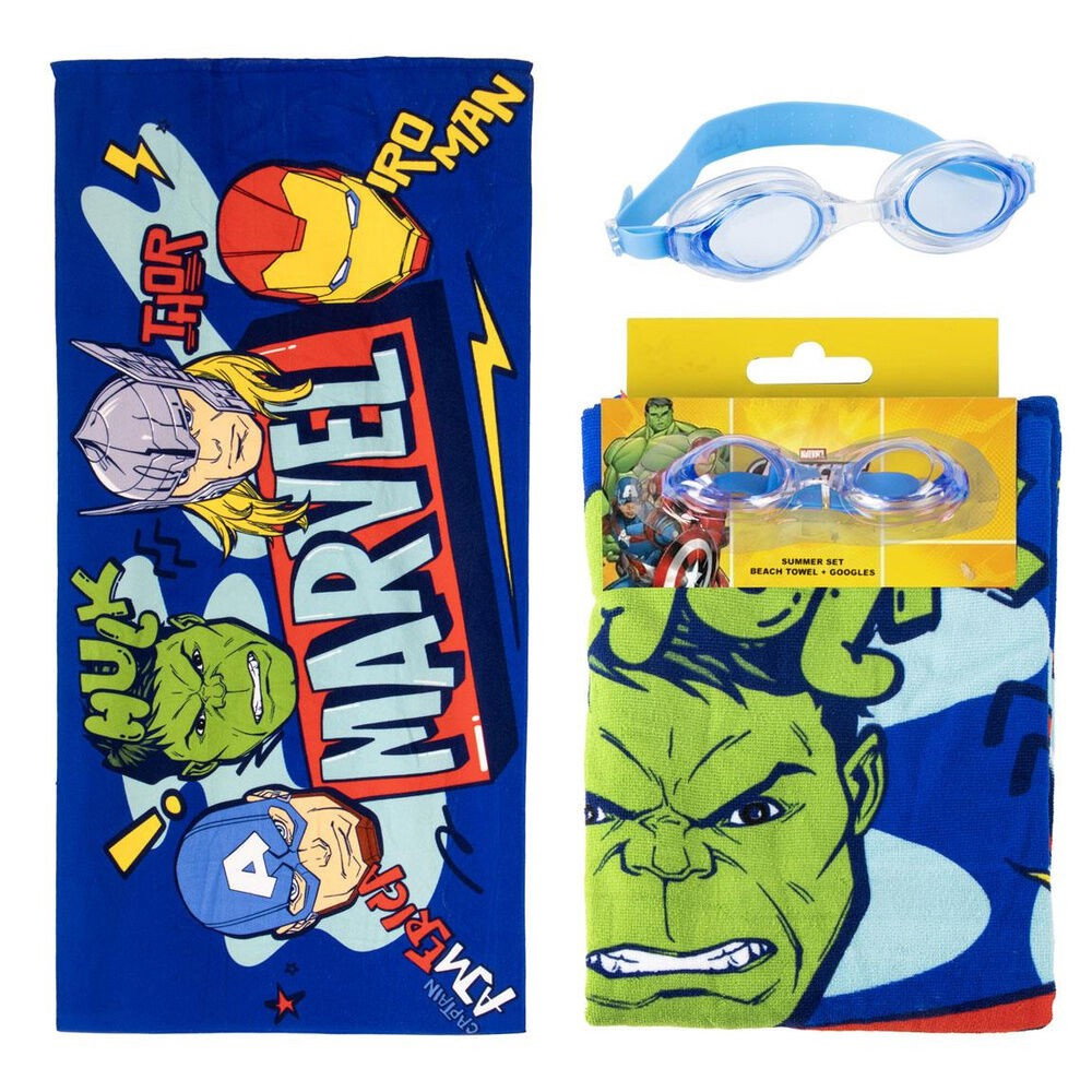 Ensemble serviette et lunettes de natation Marvel Avengers