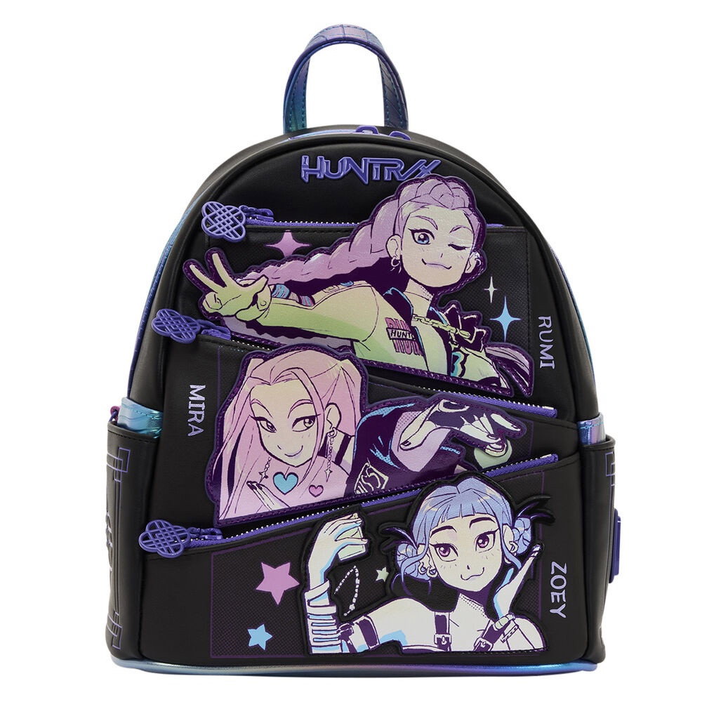 Sac à dos Loungefly KPop Demon Hunters Huntrix 26 cm