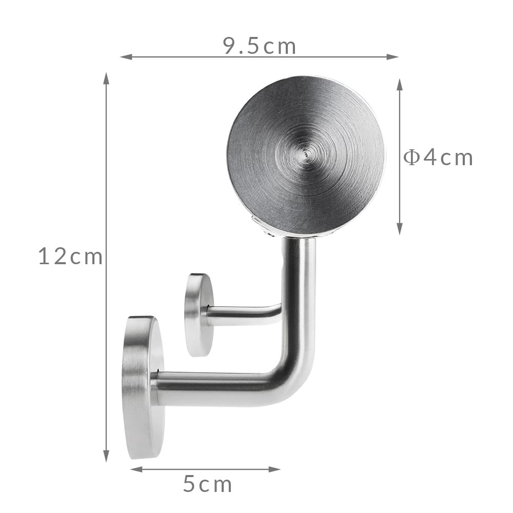 Rambarde en acier inoxydable, 100 x 4,2 cm, lot de 2